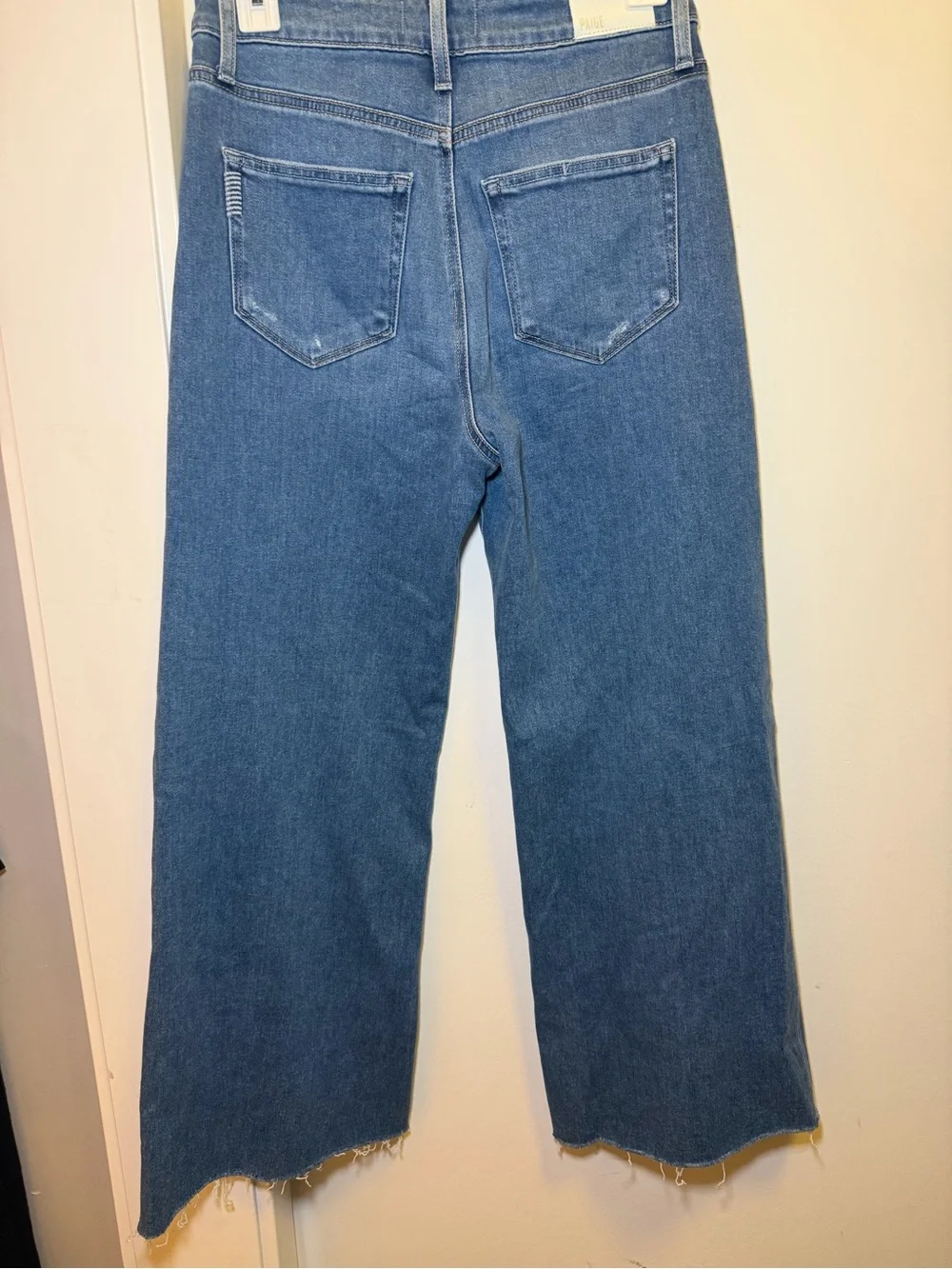 PAIGE Blue Wide-Leg High-Rise Jeans